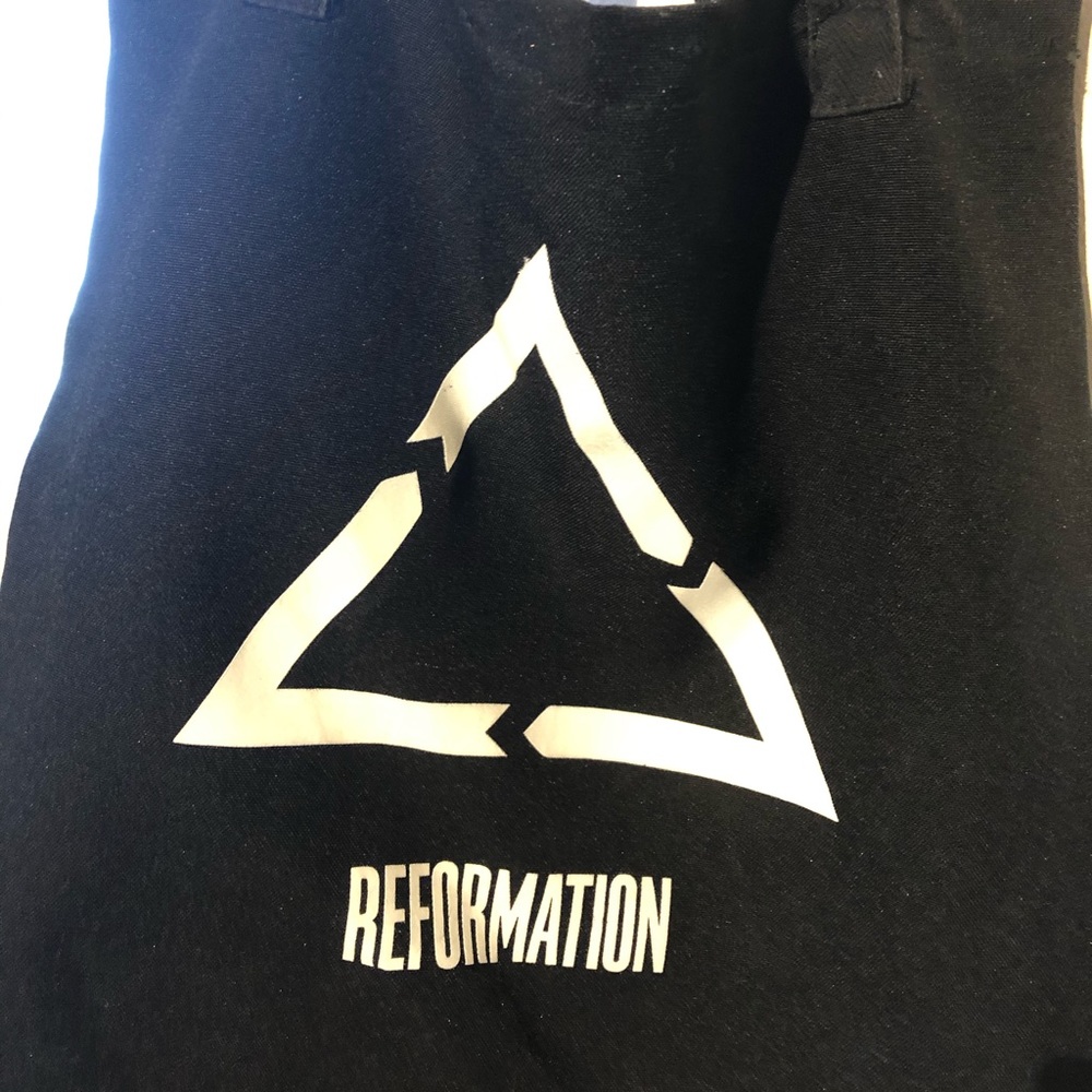 reformation black tote